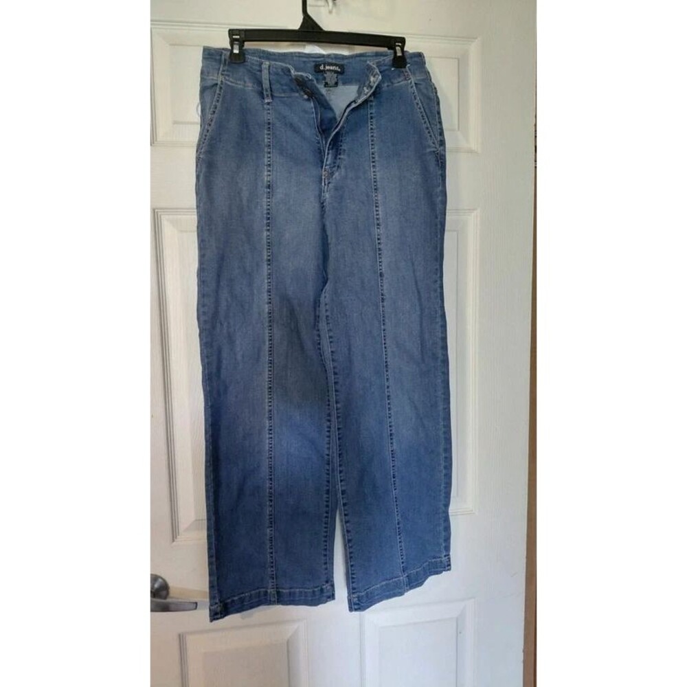 D. Jeans wide leg front seam- 6